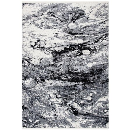 Safavieh 3 x 5 ft. Lilypond 883G Power Loomed Rectangle Area Rug Grey & Dark Grey LLP883G-3